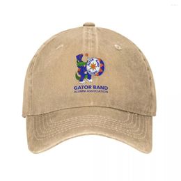 Berets Gator Band Alumni Association Vertical Official Logo Baseball Caps Washed Denim Hats Adjustable Casquette Cowboy Hat