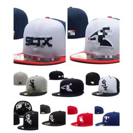 Snapbacks All Team Logo Designer Hats Fitted Hat Basketball Adjustable Solid Black White Sun Caps Outdoor Sports Embroidery Closed Bea Otwjr