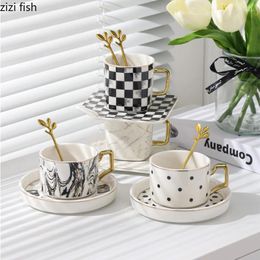 Mugs Ceramics Coffee Cup And Saucer Set Milk Tea Cups Afternoon Water Mug Home Drinkware
