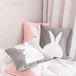 Pillow LOZUJOJU Lovely Home Decoration Bedroom Cases Pink Grey Pattern Sofa Cover For Kids