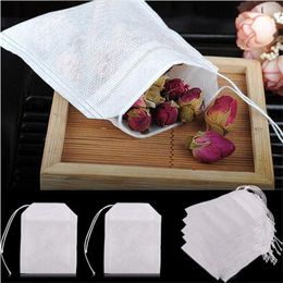 Fashion Hot Coffee & Tea Tools Empty Teabags Tea Bags String Heal Seal Filter Paper Teabag 5.5 x 7CM for Herb Loose Tea