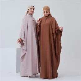 Ethnic Clothing Ramadan Eid Khimar Abaya Women Muslim Loose Prayer Maxi Dress Turkey Dubai Islamic Arab Robe India Jalabiya Middle East