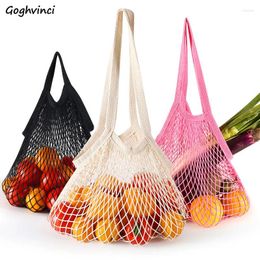 Shopping Bags Mesh Reusable Portable Large Capacity Fruit Vegetable Storage Handle Package Organiser Net Grocery Bag Totes