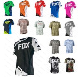 R2K4 Men's T-shirts Enduro Mtb Cycling Sleeve Jersey Downhill Shirt Camiseta Motocross T-shirt Mx Mountain Bike Clothing Hpit Fox