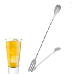 Spoons Sparkling Silver Drink Stirrer Stainless Steel Cocktail Bar Spoon Set With Double-ended Design For Mixing Bartenders