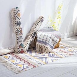Carpets Nordic Cotton Floor Mat Ethnic Style Carpet Door Foot Entering Bedroom Non Slip Household Bohemia