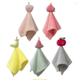 Towel Cartoon Fruit For Doll Hand Kitchen Hanging Bath Towels Coral Fleece Absor