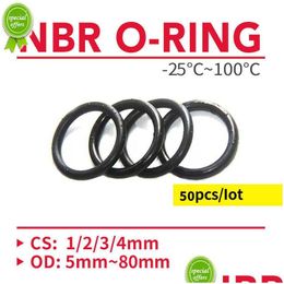 Other Home Appliances New 50Pcs Nbr O Ring Seal Gasket Thickness Cs 1 2 3 4Mm Od 580Mm Nitrile Butadiene Rubber Spacer Oil Resistance Dh6Kd