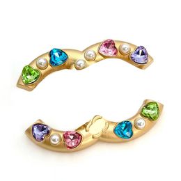 Men Womens Designer Colorful Brooch Pin Brand Letter Pins Jewelry Broche 18k Gold Plated Crystal Pearl Brooches Suit Pin Wedding Party Accessories Gift