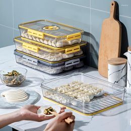 Storage Bottles Dumpling Box Timing Sealed Fresh-Keeping Tray Refrigerator Case Can Be Stacked With Fresh