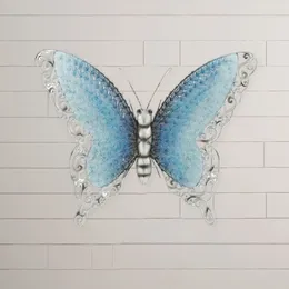 Decorative Figurines For Butterfly Wall Decor With Blue Wing Scales Bedroom Party Wedding Decoration Ornaments Art Decorations DXAF