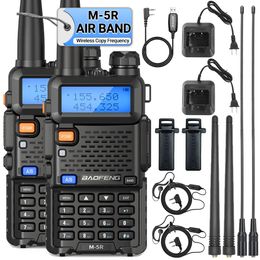 12 Baofeng M5R Air Band Walkie Talkie Full Wireless Copy Frequency Long Range VHF UHF UV5R K5 Portable Ham Two Way Radio 240510