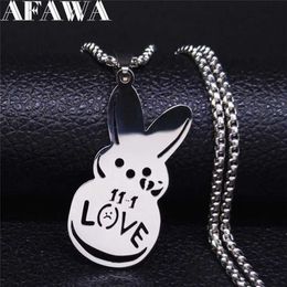 Pendant Necklaces Kpop Lil Peep Love Rabbit Sad for Love Pendant Necklace Stainless Steel Necklace Jewelry Necklace Fan Gift N4209S01 S2452206