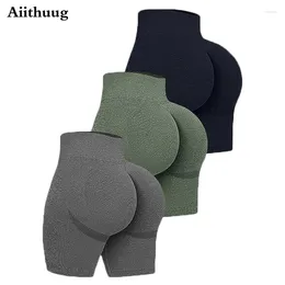 Active Shorts Aiithuug High Waisted Scrunch BuYoga Women's Booty Lifting Seamless Leggings Fast Drying Athletic Workout Gym Bottoms