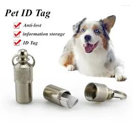 Dog Tag Pet Cat ID For Dogs Cats Anti Lost Name Address Label Identity Tube Collar Products