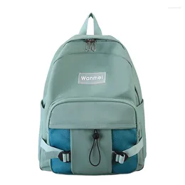 School Bags Solid Colour Nylon Casual Schoolbag Simple Net Bag Student Backpack Mochila Escolar Rugzak Kids Plecak