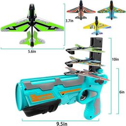 Aircraft Modle Creative and interesting toy big foam glider aircraft launcher throwing childrens model outdoor launching aircraft gun childrens toy S2452355