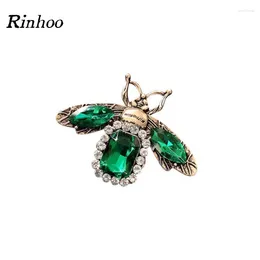 Brooches Vintage Rhinestone Bee Brooch For Women Crystal Insect Clothes Scarf Clip Anti-emptied Collar Pin Party Dress Jewelry