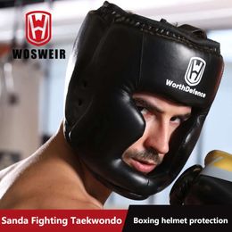 Headgear, Adult and Child Face Protection, Boxing Taekwondo Sanda Helmet, Combat Training Protective Equipment L2405