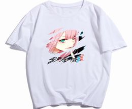 Men TShirt Darling In The Franxx Zero Two Movie Tshirt Short Sleeve Clothes Cotton TShirt Cool Movie Tees Plus Size Tops Swag1819008