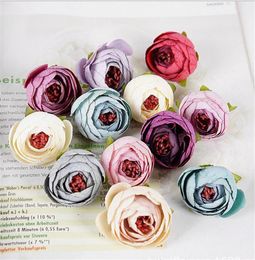 European Silk Camellia Flower Head Dia 35cm138quot Artificial Flowers Roses Snowflake Tea Rose for DIY Bridal Bouquet Access7856001