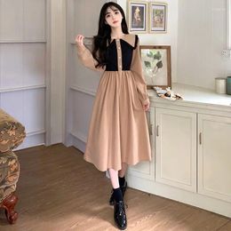 Casual Dresses Spring Autumn Dress 2024 Fashion Long Style Korean Version Women Woman Dongdaemun Y2k Streetwear Evening Party Prom