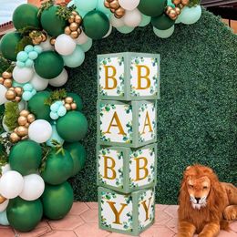 Party Decoration Green Baby Shower Box Jungle Birthday Kids Balloon Wedding Gender Reveal Babyshower Boy Girl