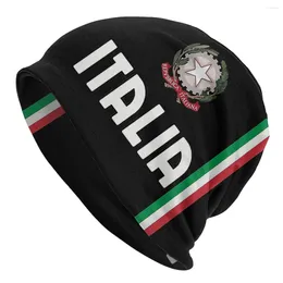 Berets Italy National Italia Sport Team Design Italian Flag Women's Beanies Printed Chemotherapy Pile Outdoor Turban Breathable