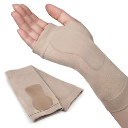 2024 Wrist Compression Sleeve Hand Brace Wrist Support Breathable Fingerless Wrist Gloves Durable Sports Wrist Support Brace 240508