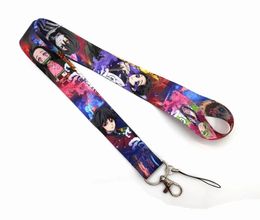 Wholesale 20pcs Cell Phone Straps & Charms Demon Slayer Kimetsu no Yaiba Lanyard Fashion Keys Mobile Neck ID Badge Holders Pendant gift