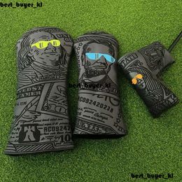 Qresident Golf Club #1 #3 #5 Wood Headcovers Driver Fairway Woods Cover PU Leather High Quality Putter Head Covers 128