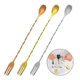 Spoons Long Bar Spoon Stainless Steel Mirror Polished Stirring Utensil Cocktail Set For Mixing Bartenders