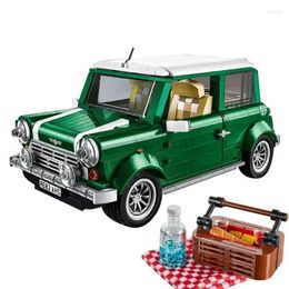 Party Favour Green MINI Cooper VII Car Building Blocks Bricks Compatible 10242 Birthday Christmas Gift Automobile Model Toys