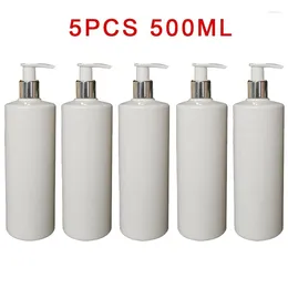 Hip Flasks 3Pcs 500ml PET Portable Empty Refillable Durable Bottles Shampoo Shower Gel Holder Soap Dispenser Home Bath Pump Bottle