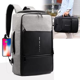 Backpack Travel Laptop Bagpack College School USB Charging Port Back Pack Waterproof Business Computer Korean Style Plecak