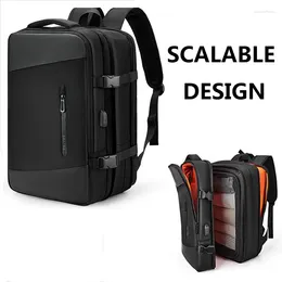 Backpack Expandable For Travel Women Men Black Laptop Bag Luggage Man Large Capacity Bags Business Air Multifunctional Backpacks