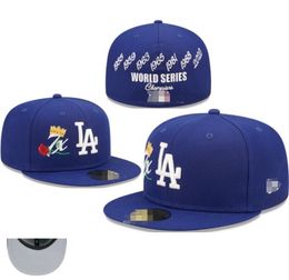 Summer Baseball Dodgers caps bone Men Brand Sports casual hiphop Outdoor Full Closed Fitted Hats Word Series Champions 9FIFTY sun hat embroidery cap a12