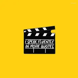 Brooches Clapperboard Enamel Pins Film Clapper Board Lapel Metal Badges Movie Scene Gifts For Lover