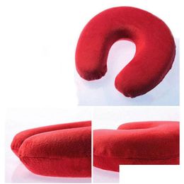 Pillow Car Plane Travel Portable Neck Rest U-Shaped Mtifunction Memory Foam Siesta Soft Dh0760 Drop Delivery Home Garden Textiles Bedd Dh6Wf
