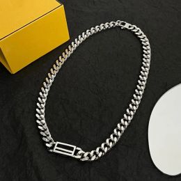 Mens Chokers Necklaces Womens Designer Brand Jewellery Chains For Men Luxury Gold Pendant Necklaces Silver Cuban Link 925 Silver -7