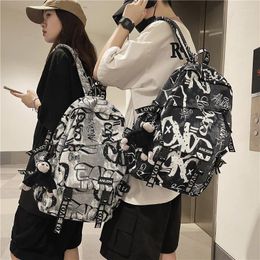 Backpack Schoolbag Student Female 2024 Trendy Brand Junior High School Large-capacity