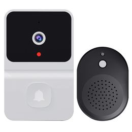 Wireless Doorbell 24GHz WiFi Door Chime IR Night Vision Camera 100 Degree Wide Angle Live Intercom RF 43HZ Ding Dong 240516