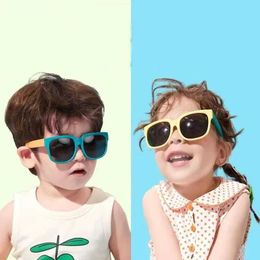 Sunglasses Children Folding Sunglasses Boys Girls Sun Glasses Safety Glasses Gift For Children Baby Uv400 Eyewear Color Combination Y240523