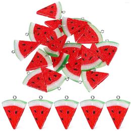 Party Decoration 20 Pcs Handmade Jewelry Fruit Decor Mini Charms Resin For Watermelon Kitchen Fake Earring Making
