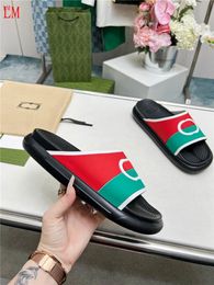 Designer Luxury Rubber Sandal Black Green Red Shoes sandals Flip Flop Slide Flat Slipper With Box