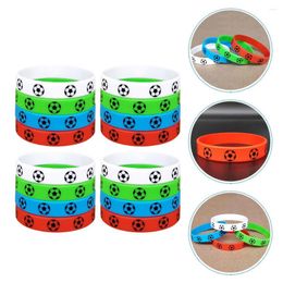 Wrist Support 16 Pcs Football Silicone Wristband Delicate Bracelet Bracelets Chic Fans Supply Soccer For Boys Accessories Wristbands Gift