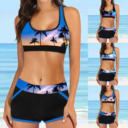 Women's Swimwear 2024 Female Summer Print Bikini Sets Swimsuit Women Sexy Bathing Suit Two Piece Set Beach Tankini Swim Suits
