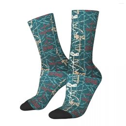 Men's Socks MCO Orlando International Airport Carpet Harajuku Super Soft Stockings All Season Long Accessories For Unisex