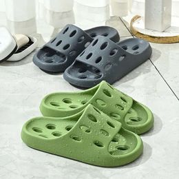 Cheese Women in Slippers Hollow for the Bathroom Quick Drying Couple Non Slip Mens EVA Sandals Green Pin fcc Dryg P