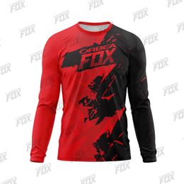 Nk5h Men's T-shirts Downhill Shirt Camiseta Motocross Tshirt Mx Mountain Bike Clothing Orbea Fox Mtb Jersey Offroad Dh Motorcycle Sportwear Bicycle